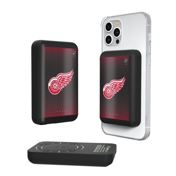 Detroit Red Wings Linen Wireless Mag Power Bank-0