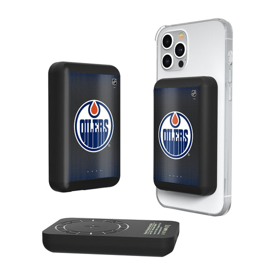 Edmonton Oilers Linen Wireless Mag Power Bank-0