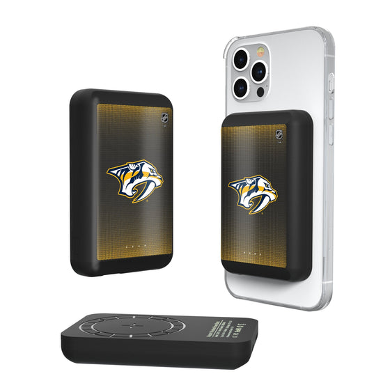 Nashville Predators Linen Wireless Mag Power Bank-0