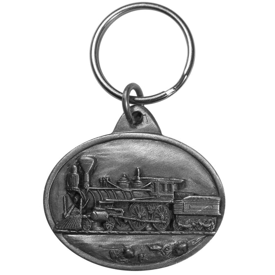 Steam Locomotive Antiqued Key Chain