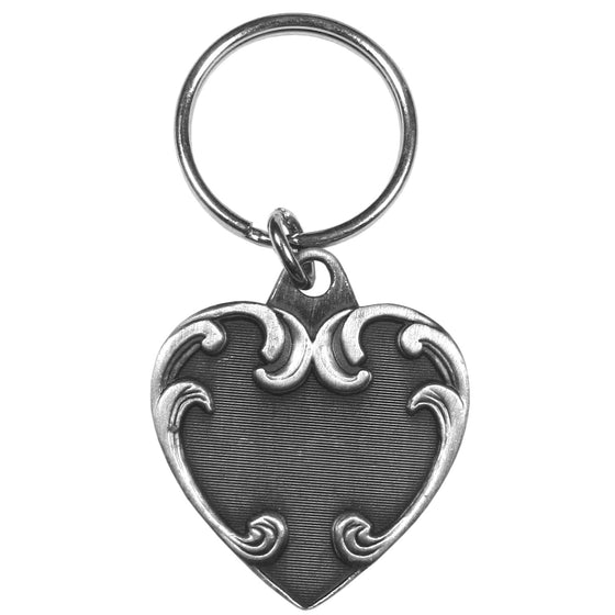 Heart Antiqued Keyring