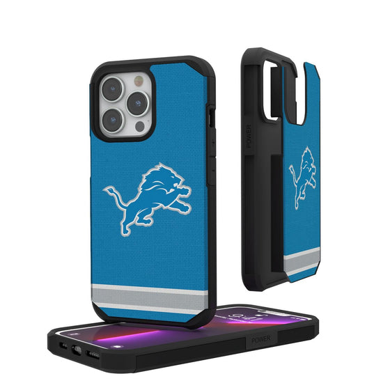 Detroit Lions Stripe Rugged Case-0