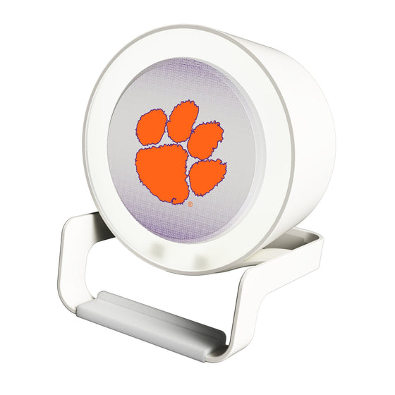 Clemson Tigers Linen Night Light Charger and Bluetooth Speaker-0