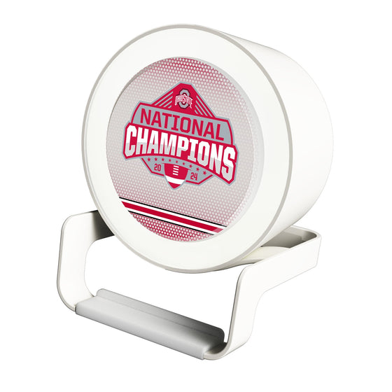 Ohio State University Buckeyes 2024 College Football Playoff National Champion Night Light Charger and Bluetooth Speaker-0