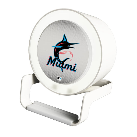 Miami Marlins Linen Night Light Charger and Bluetooth Speaker-0