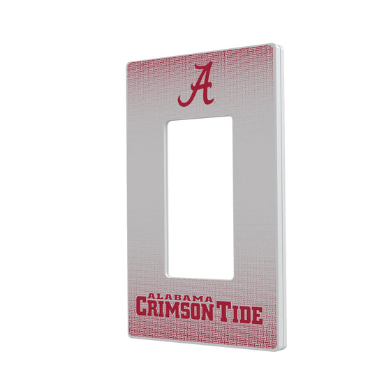 Alabama Crimson Tide Linen Hidden-Screw Light Switch Plate-1