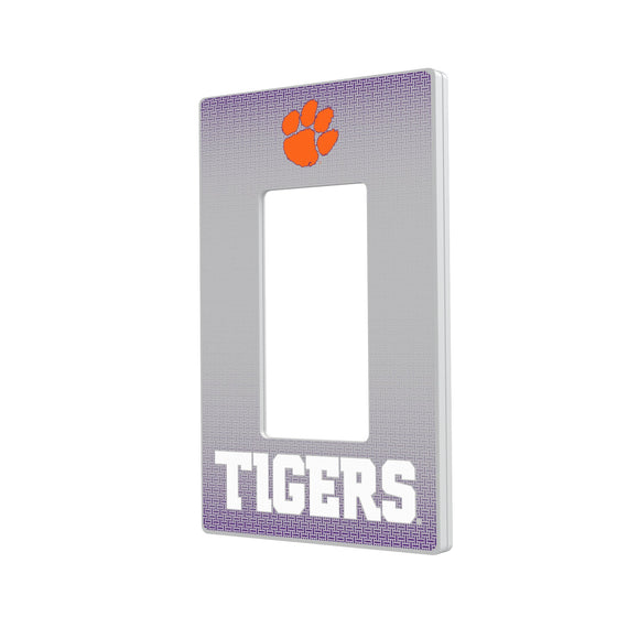 Clemson Tigers Linen Hidden-Screw Light Switch Plate-1