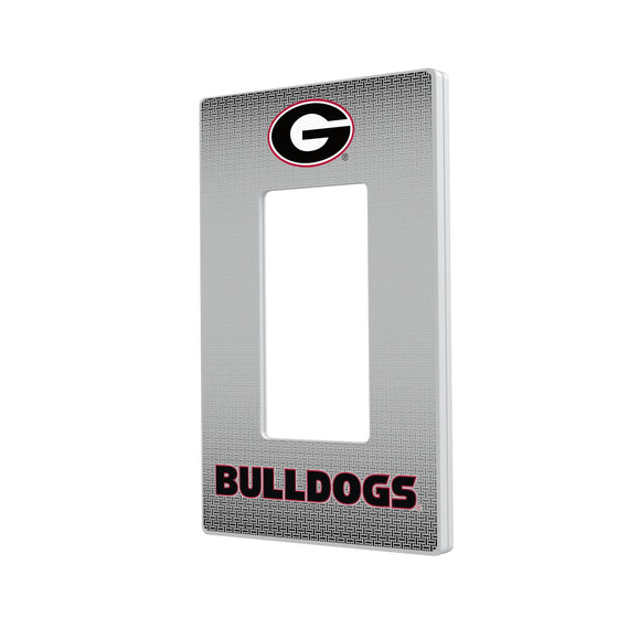 Georgia Bulldogs Linen Hidden-Screw Light Switch Plate-1