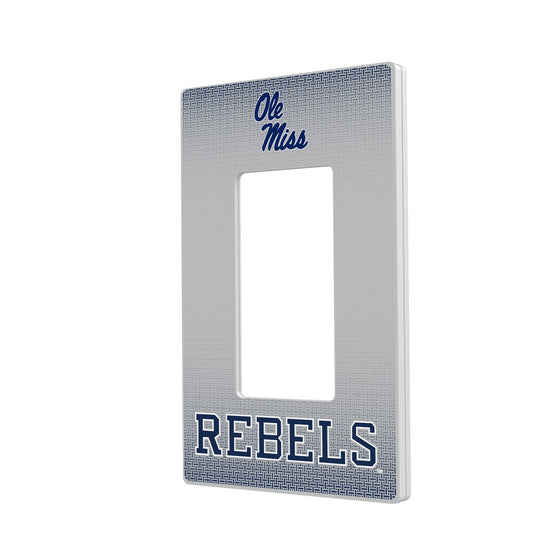 Mississippi Ole Miss Rebels Linen Hidden-Screw Light Switch Plate-1