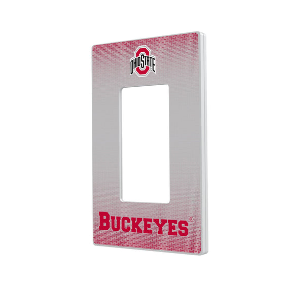 Ohio State Buckeyes Linen Hidden-Screw Light Switch Plate-1