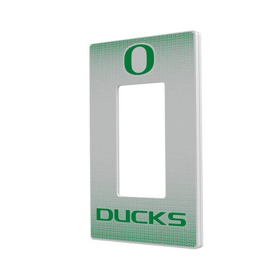 Oregon Ducks Linen Hidden-Screw Light Switch Plate-1
