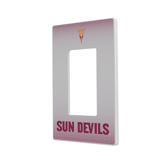 Arizona State Sun Devils Linen Hidden-Screw Light Switch Plate-1