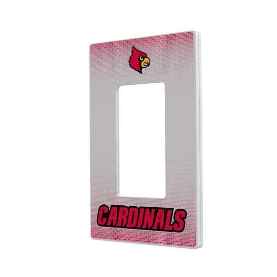 Louisville Cardinals Linen Hidden-Screw Light Switch Plate-1