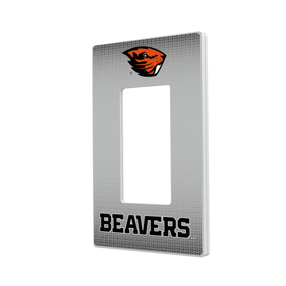 Oregon State Beavers Linen Hidden-Screw Light Switch Plate-1