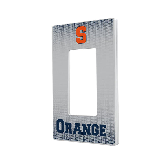 Syracuse Orange Linen Hidden-Screw Light Switch Plate-1