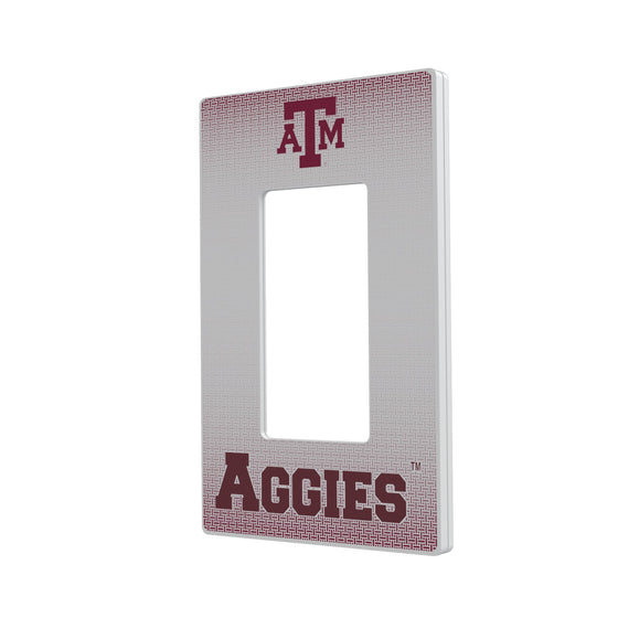 Texas A&M Aggies Linen Hidden-Screw Light Switch Plate-1