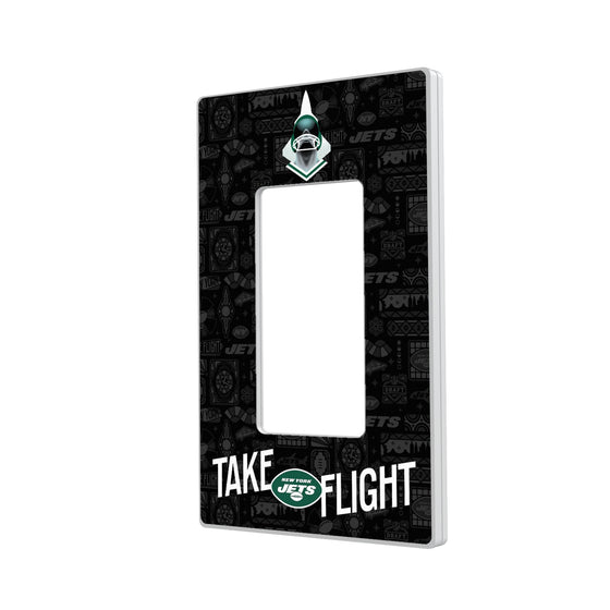 New York Jets 2024 Illustrated Limited Edition Hidden-Screw Light Switch Plate-1