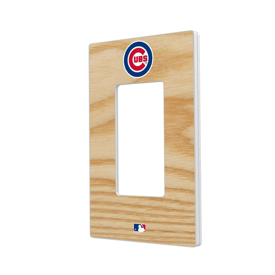 Chicago Cubs Wood Bat Hidden-Screw Light Switch Plate-1