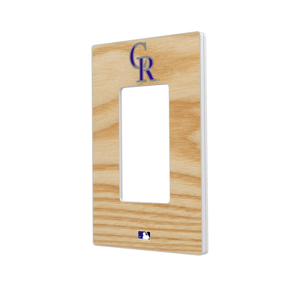 Colorado Rockies Wood Bat Hidden-Screw Light Switch Plate-1