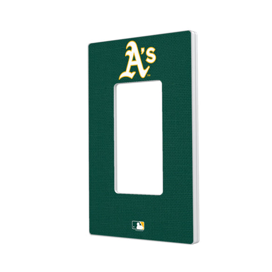 Oakland Athletics Solid Hidden-Screw Light Switch Plate-1