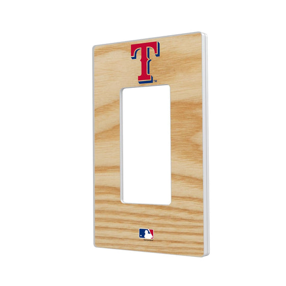 Texas Rangers Wood Bat Hidden-Screw Light Switch Plate-1