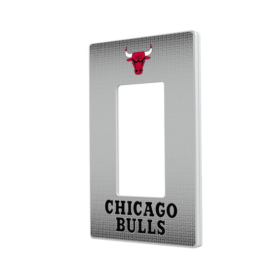 Chicago Bulls Linen Hidden-Screw Light Switch Plate-1