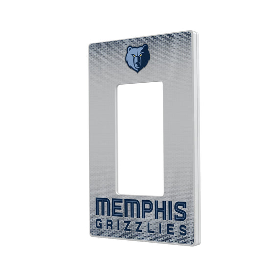 Memphis Grizzlies Linen Hidden-Screw Light Switch Plate-1