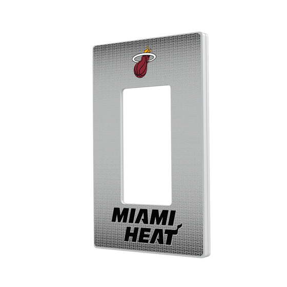 Miami Heat Linen Hidden-Screw Light Switch Plate-1