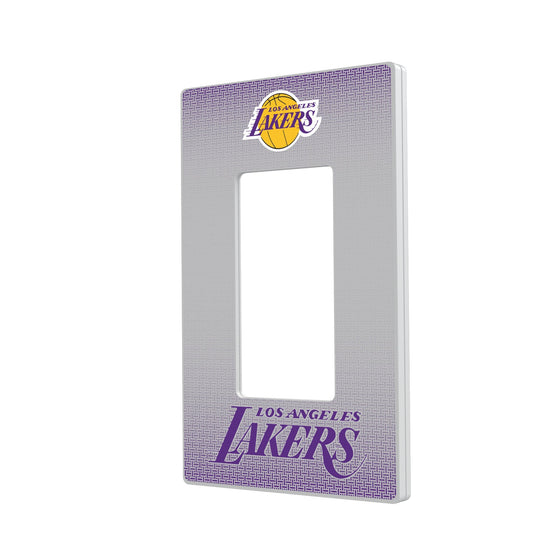 Los Angeles Lakers Linen Hidden-Screw Light Switch Plate-1