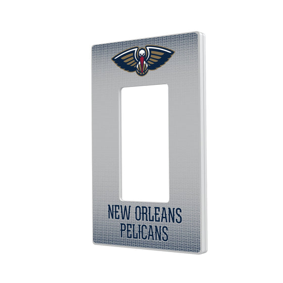 New Orleans Pelicans Linen Hidden-Screw Light Switch Plate-1