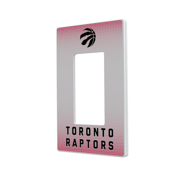 Toronto Raptors Linen Hidden-Screw Light Switch Plate-1