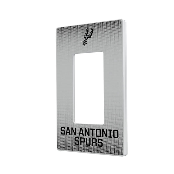 San Antonio Spurs Linen Hidden-Screw Light Switch Plate-1