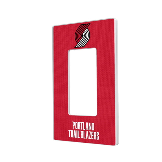 Portland Trail Blazers Solid Hidden-Screw Light Switch Plate-1