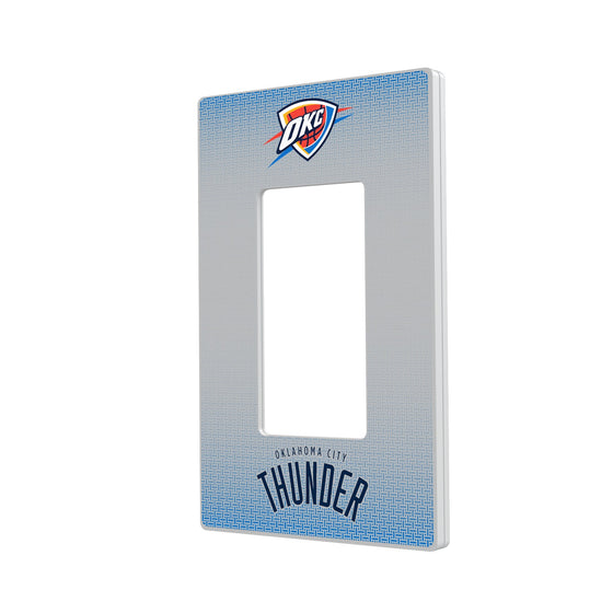 Oklahoma City Thunder Linen Hidden-Screw Light Switch Plate-1