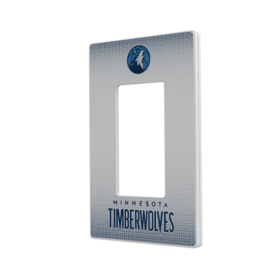 Minnesota Timberwolves Linen Hidden-Screw Light Switch Plate-1