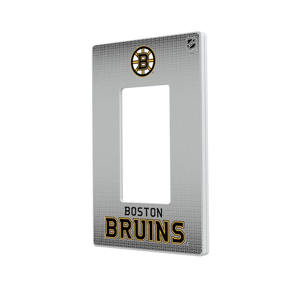 Boston Bruins Linen Hidden-Screw Light Switch Plate-1