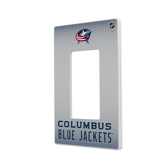 Columbus Blue Jackets Linen Hidden-Screw Light Switch Plate-1