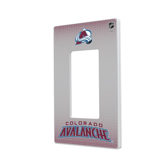 Colorado Avalanche Linen Hidden-Screw Light Switch Plate-1