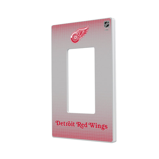 Detroit Red Wings Linen Hidden-Screw Light Switch Plate-1