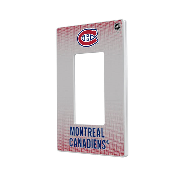 Montreal Canadiens Linen Hidden-Screw Light Switch Plate-1