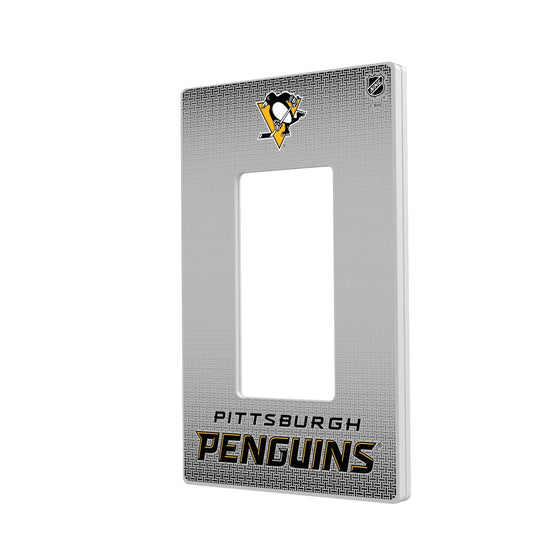 Pittsburgh Penguins Linen Hidden-Screw Light Switch Plate-1