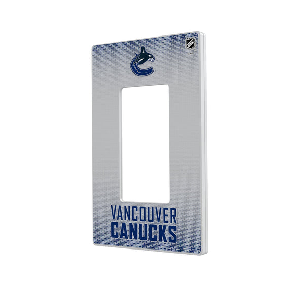 Vancouver Canucks Linen Hidden-Screw Light Switch Plate-1