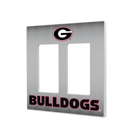 Georgia Bulldogs Linen Hidden-Screw Light Switch Plate-3