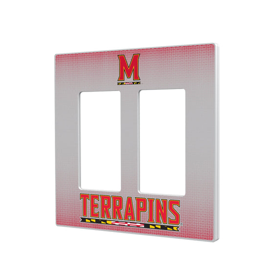 Maryland Terrapins Linen Hidden-Screw Light Switch Plate-3