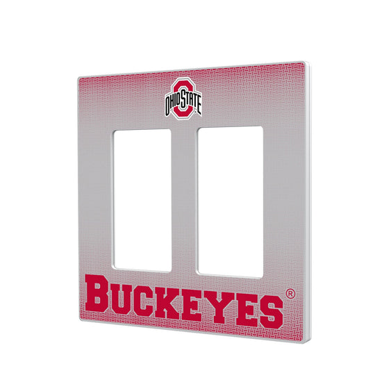 Ohio State Buckeyes Linen Hidden-Screw Light Switch Plate-3