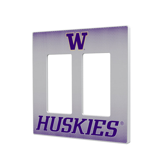 Washington Huskies Linen Hidden-Screw Light Switch Plate-3