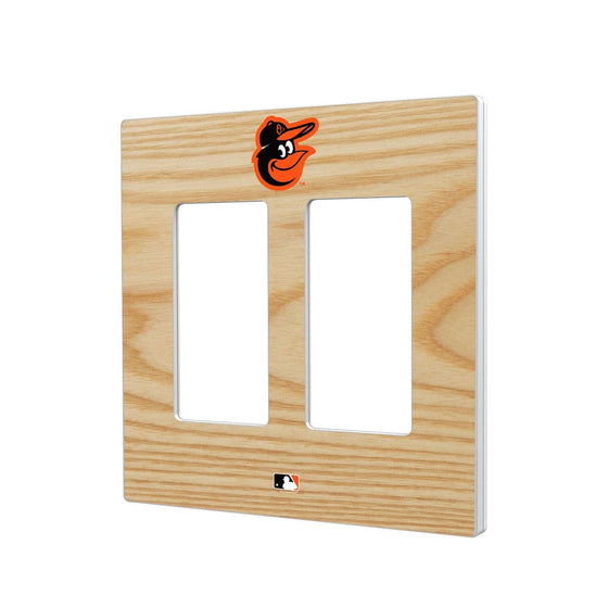 Baltimore Orioles Wood Bat Hidden-Screw Light Switch Plate-3