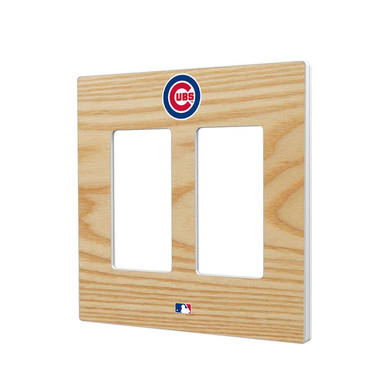 Chicago Cubs Wood Bat Hidden-Screw Light Switch Plate-3