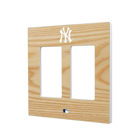 New York Yankees Wood Bat Hidden-Screw Light Switch Plate-3