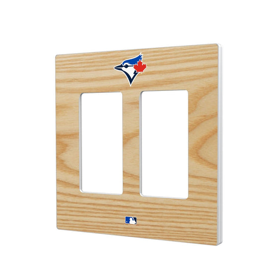 Toronto Blue Jays Wood Bat Hidden-Screw Light Switch Plate-3